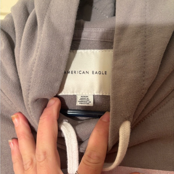 American Eagle Outfitters Gray Hoodie with Pastel Logo - Picture 3 of 3